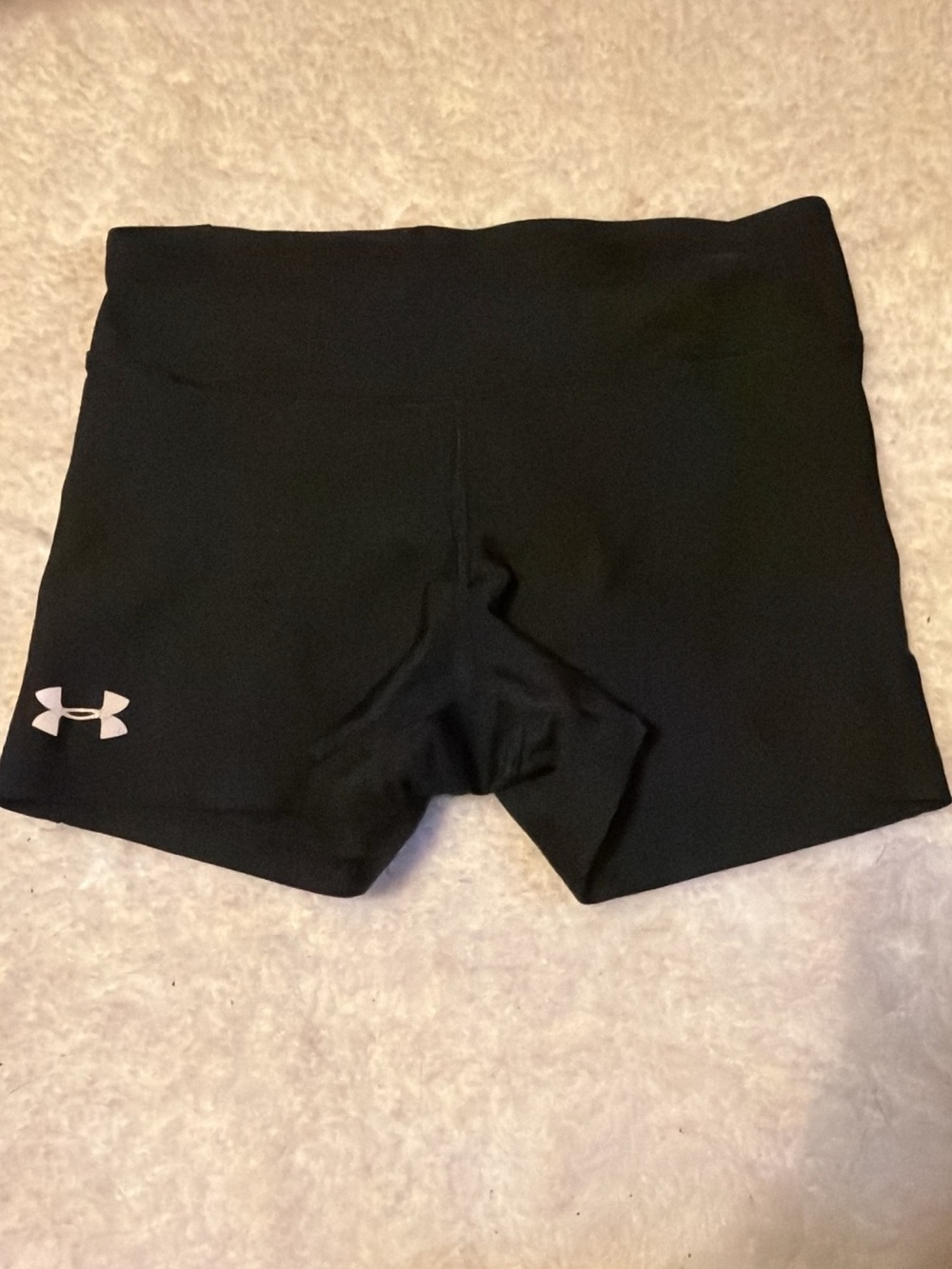 Under Armour Black Women's Compression Bike Shorts with Logo